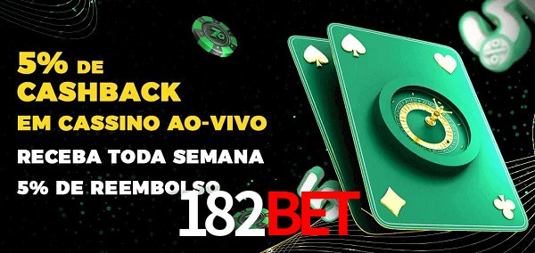 Promoções do cassino ao Vivo 182Bet